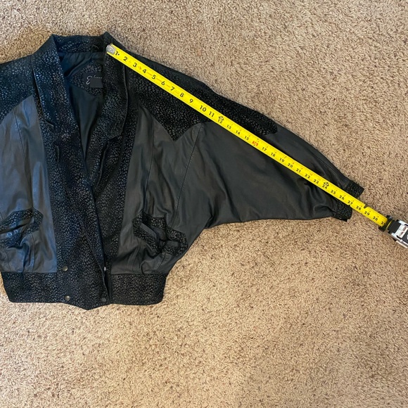 Womens Vintage Giovanni Black Leather Jacket size Small - Picture 10 of 14